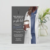 White Coat Medische School Afstuderen Uitnodiging (Staand voorkant)