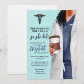 White Coat Medische School Afstuderen Uitnodiging (Voorkant / Achterkant)