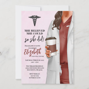 White Coat Medische School Afstuderen Uitnodiging