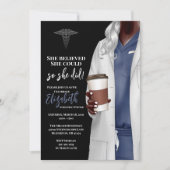 White Coat Medische School Afstuderen Uitnodiging (Voorkant)