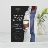 White Coat Medische School Afstuderen Uitnodiging (Staand voorkant)