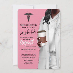 White Coat Medische School Afstuderen Uitnodiging