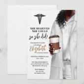 White Coat Medische School Afstuderen Uitnodiging (Voorkant / Achterkant)