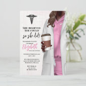 White Coat Medische School Afstuderen Uitnodiging (Staand voorkant)