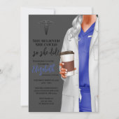 White Coat Medische School Afstuderen Uitnodiging (Voorkant)