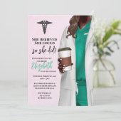 White Coat Medische School Afstuderen Uitnodiging (Staand voorkant)