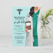 White Coat Medische School Afstuderen Uitnodiging (Staand voorkant)