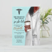 White Coat Medische School Afstuderen Uitnodiging (Staand voorkant)