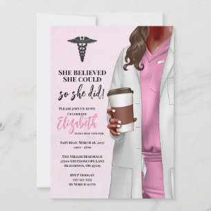 White Coat Medische School Afstuderen Uitnodiging