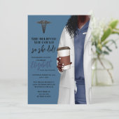 White Coat Medische School Afstuderen Uitnodiging (Staand voorkant)