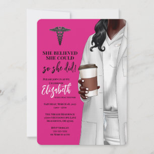 White Coat Medische School Afstuderen Uitnodiging