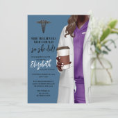 White Coat Medische School Afstuderen Uitnodiging (Staand voorkant)