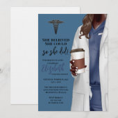 White Coat Medische School Afstuderen Uitnodiging (Voorkant / Achterkant)