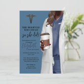 White Coat Medische School Afstuderen Uitnodiging (Staand voorkant)