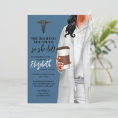 White Coat Medische School Afstuderen Uitnodiging (Staand voorkant)