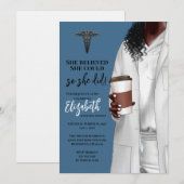 White Coat Medische School Afstuderen Uitnodiging (Voorkant / Achterkant)