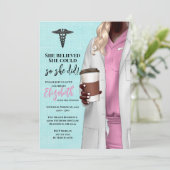 White Coat Medische School Afstuderen Uitnodiging (Staand voorkant)