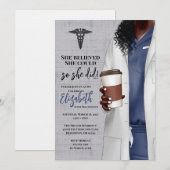White Coat Medische School Afstuderen Uitnodiging (Voorkant / Achterkant)