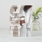 White Coat Medische School Afstuderen Uitnodiging (Staand voorkant)