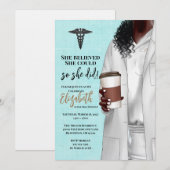 White Coat Medische School Afstuderen Uitnodiging (Voorkant / Achterkant)