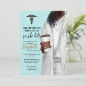 White Coat Medische School Afstuderen Uitnodiging (Staand voorkant)