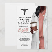 White Coat Medische School Afstuderen Uitnodiging (Voorkant / Achterkant)
