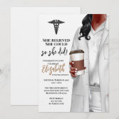 White Coat Medische School Afstuderen Uitnodiging (Voorkant / Achterkant)