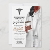 White Coat Medische School Afstuderen Uitnodiging (Voorkant)
