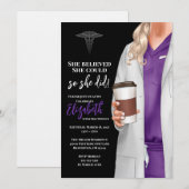 White Coat Medische School Afstuderen Uitnodiging (Voorkant / Achterkant)