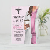 White Coat Medische School Afstuderen Uitnodiging (Staand voorkant)