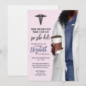 White Coat Medische School Afstuderen Uitnodiging (Voorkant / Achterkant)