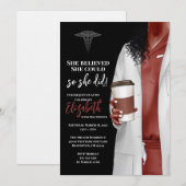 White Coat Medische School Afstuderen Uitnodiging (Voorkant / Achterkant)