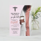 White Coat Medische School Afstuderen Uitnodiging (Staand voorkant)