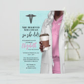 White Coat Medische School Afstuderen Uitnodiging (Staand voorkant)