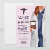 White Coat Medische School Afstuderen Uitnodiging (Voorkant / Achterkant)