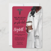 White Coat Medische School Afstuderen Uitnodiging (Voorkant)