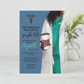 White Coat Medische School Afstuderen Uitnodiging (Staand voorkant)