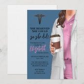 White Coat Medische School Afstuderen Uitnodiging (Voorkant / Achterkant)