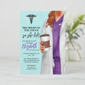 White Coat Medische School Afstuderen Uitnodiging (Staand voorkant)