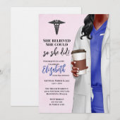 White Coat Medische School Afstuderen Uitnodiging (Voorkant / Achterkant)