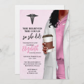 White Coat Medische School Afstuderen Uitnodiging (Voorkant / Achterkant)