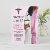 White Coat Medische School Afstuderen Uitnodiging (Staand voorkant)