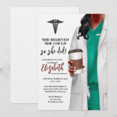 White Coat Medische School Afstuderen Uitnodiging (Voorkant / Achterkant)