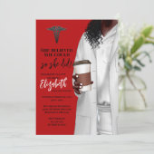 White Coat Medische School Afstuderen Uitnodiging (Staand voorkant)