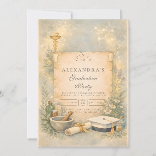 White Coat Pharmacy Graduation Kaart (Voorkant)