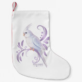 White Cockatiel Kleine Kerstsok (Voorkant)