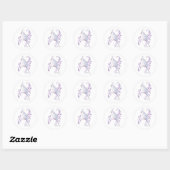 White Cockatiel Ronde Sticker (Vel)