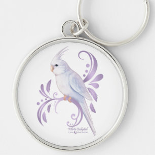 White Cockatiel Sleutelhanger