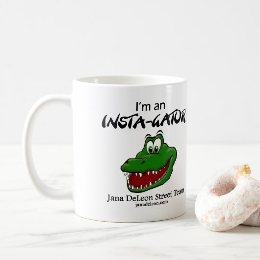 White Coffee Cup met Street Team Logo Koffiemok (Met donut)