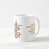 WHITE COFFEE MUG WITH DRIFTWOOD THEME KOFFIEMOK (Voorkant rechts)